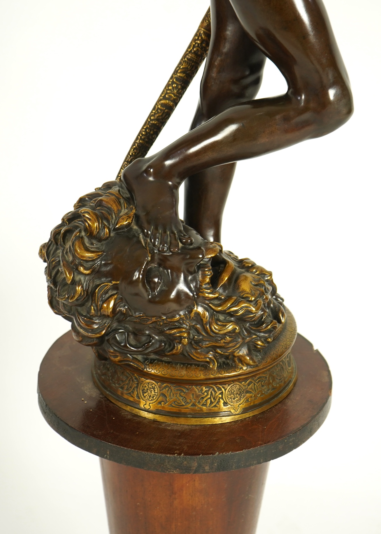 Marius-Jean-Antonin Mercie (1795-1875), A large bronze figure 'David vainqueur de Goliath'